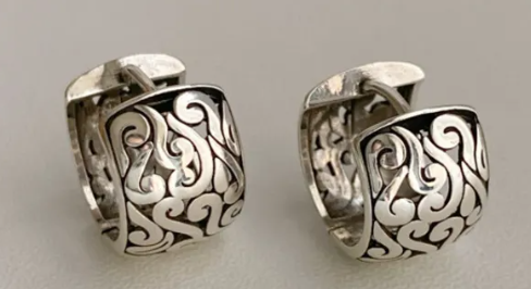 Vintage Peace Charm Earrings
