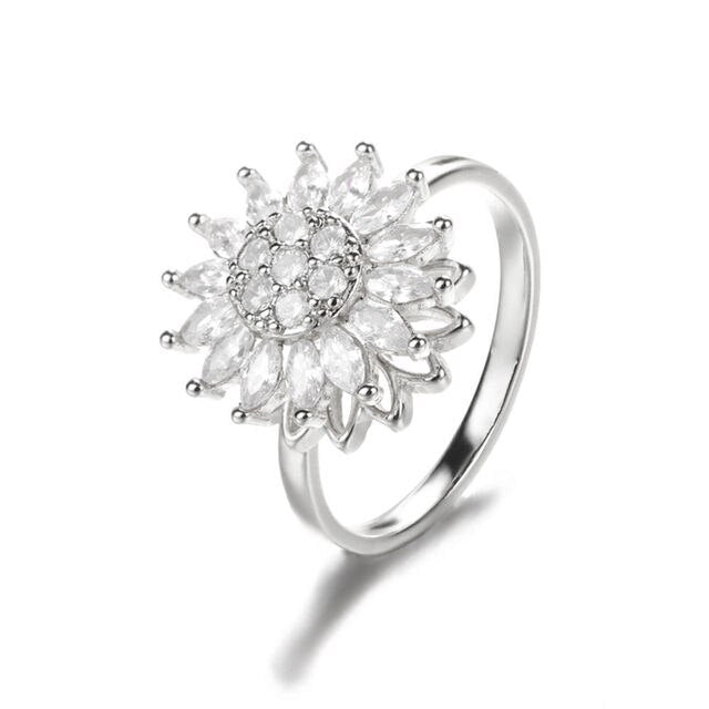 Rotating Sunflower Ring for Anxiety Relief