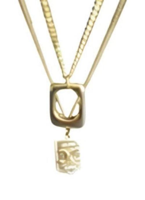 Gold Lux Pendant Duo Necklace