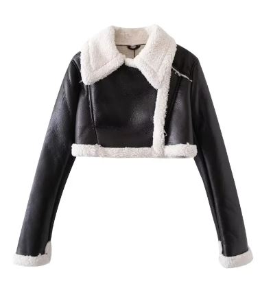 Chic Women's Fur-Collared Jacket
