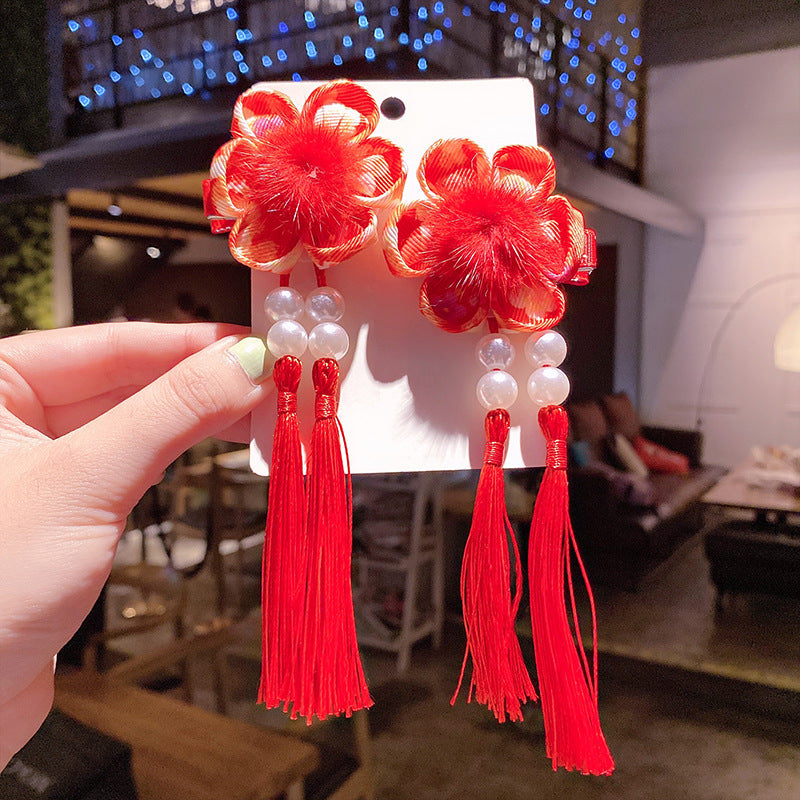 Children's Hanfu Headpiece with Traditional Tassels