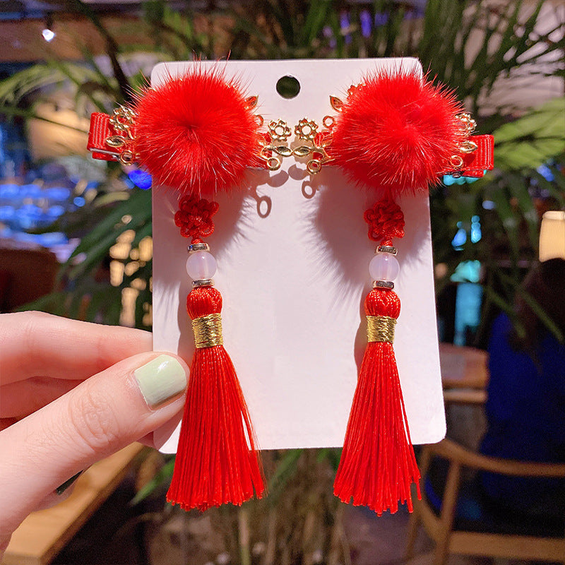 Children's Hanfu Headpiece with Traditional Tassels