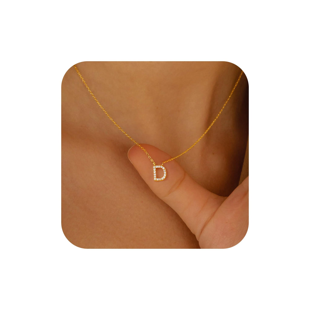 Chic D Initial Gold Necklace - Gift for Her
