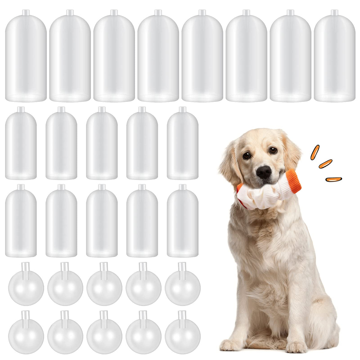 MANOPAWS 28 Pack Replacement Squeakers for Dog ToysSqueaker DIY Toy AccessoriesBulk Pet Squeakers Repair Dog and Cat Baby Toy Noise Makers Insert Replacement Pet Supplies
