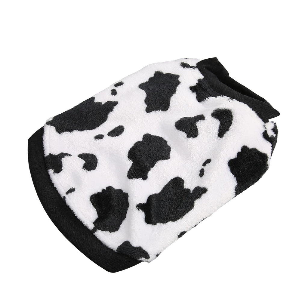 Pssopp Pet Milk Cow Print ClothesAdorable Milk Cow Costume Pet Clothes Warm Dog Coat Pet Supplies for Pet Clothes for Small Medium Large Dogs Cat L