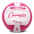 Champion Sports VB Pro Comp Series Indoor Volleyball Official Size - Durable Soft-Touch Volleyballs with Composite Synthetic Leather Cover - Premium Volleyball Equipment and Gear - Pink/White