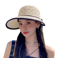 Ladies' Summer Straw Sun Hat with Wide Brim