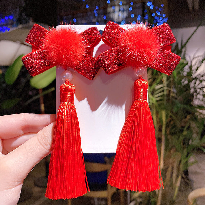 Children's Hanfu Headpiece with Traditional Tassels