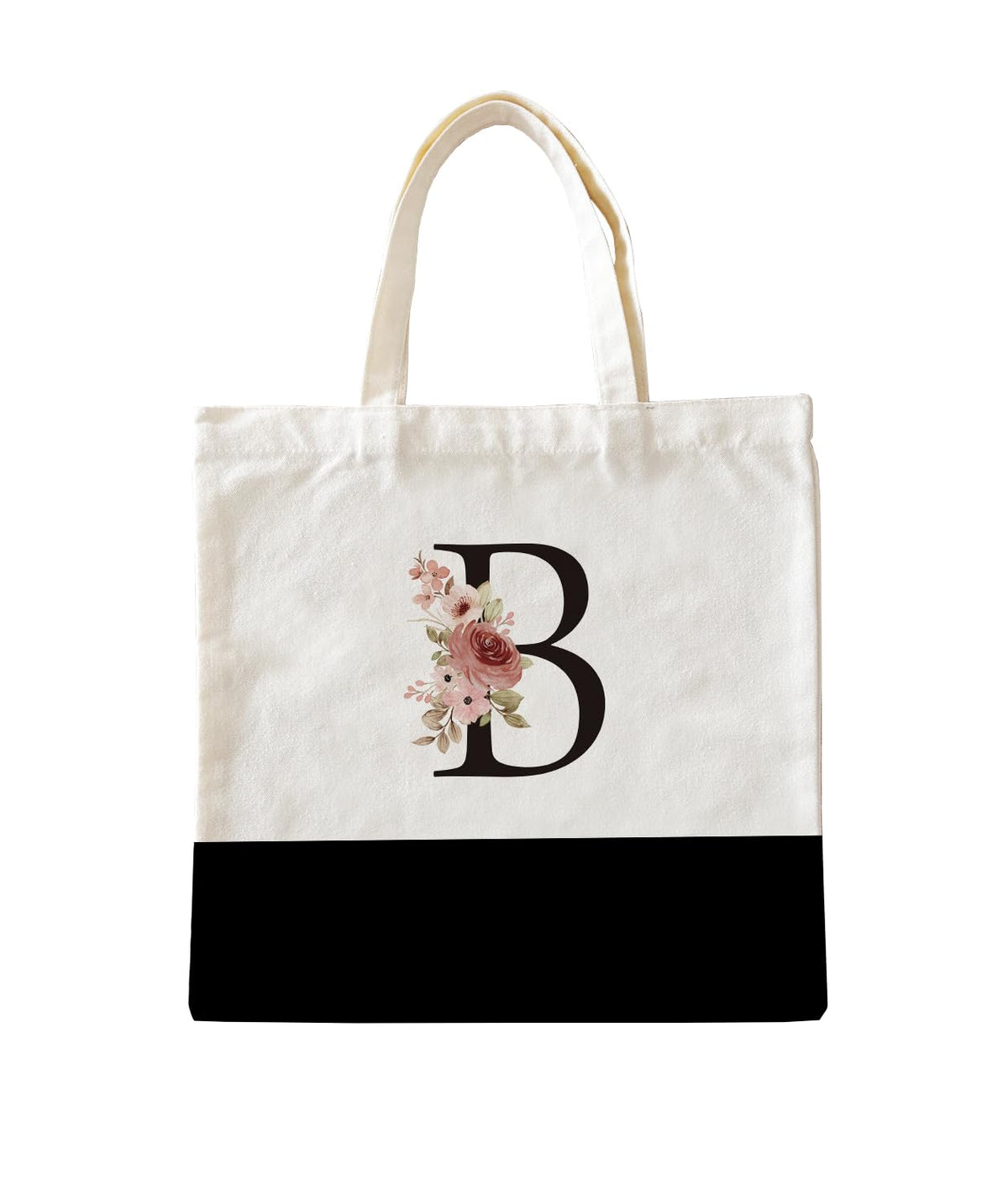 Monogram Initial Canvas Tote - Eco-Friendly Personalized Gifts