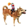 SEIS Pet Riding Costume Novelty Pet Supplies Cowboy Rider Horse Riding Designed Dog Apparel Party Dressing up Clothing Halloween (M)
