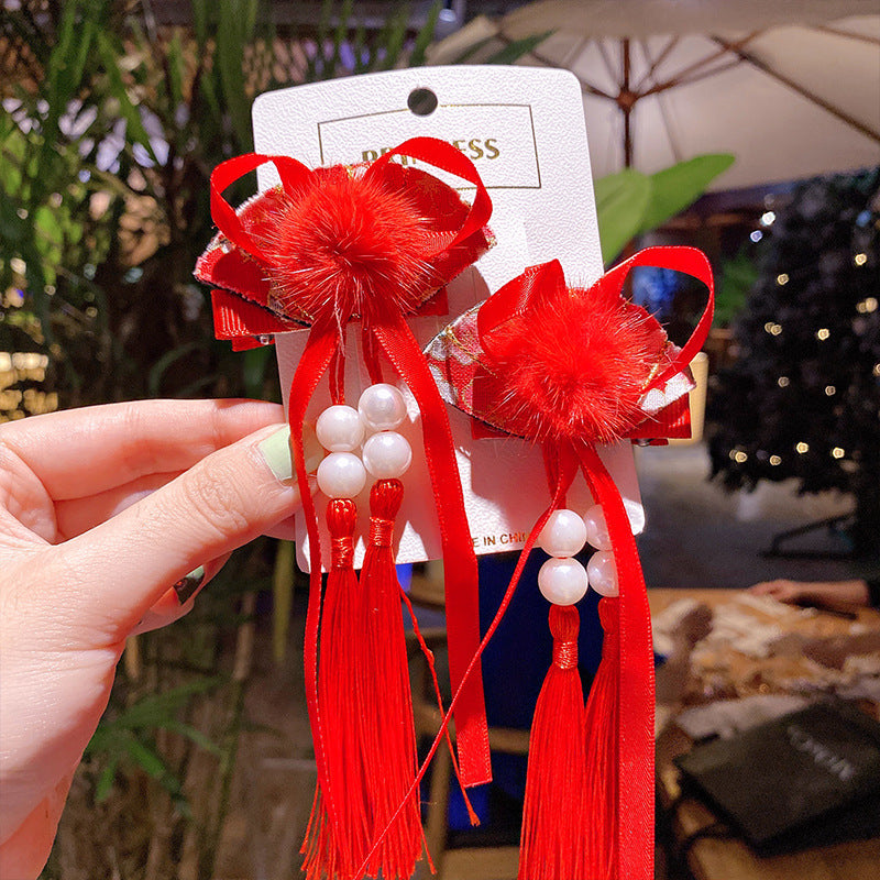 Children's Hanfu Headpiece with Traditional Tassels