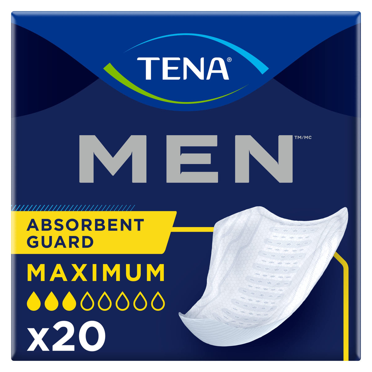 TENA Men Max Absorb Guards 20ct