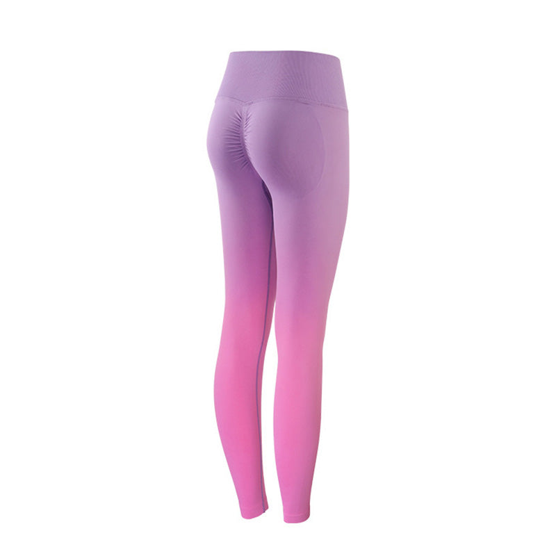 Gradient Hip-Lifting Yoga Pants for Outdoor Sports