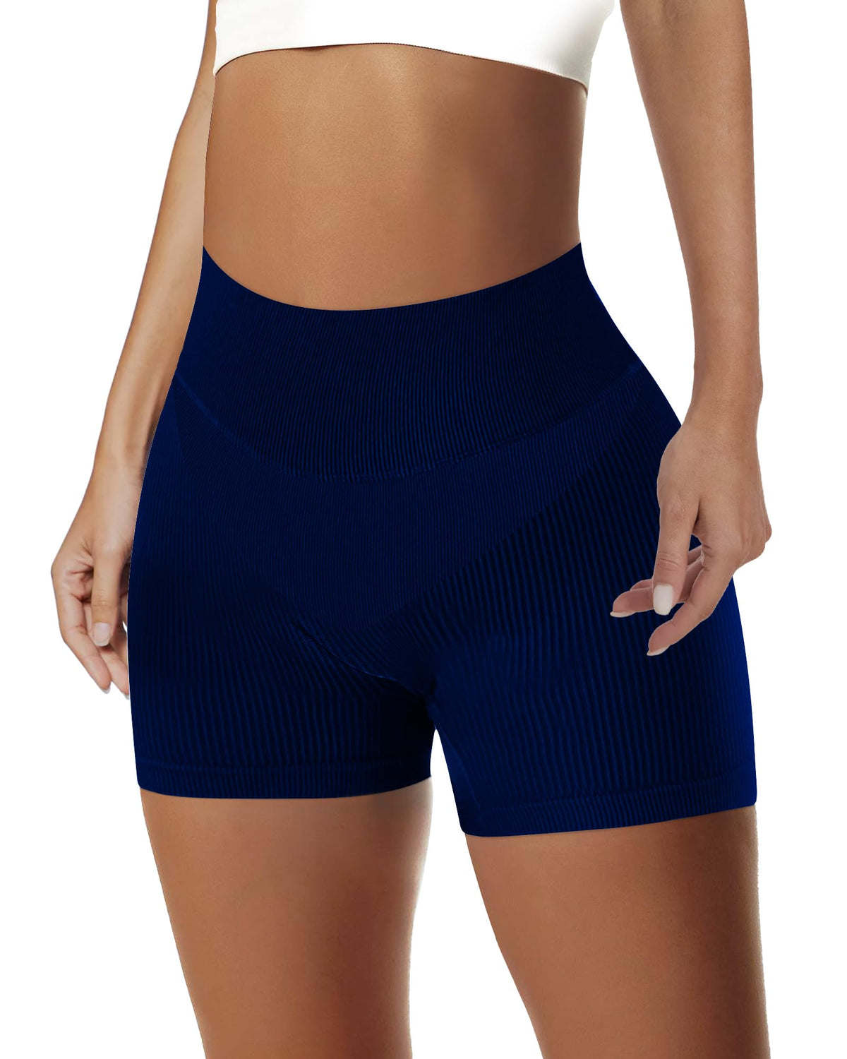 AURUZA Women's High-Waist Yoga Biker Shorts