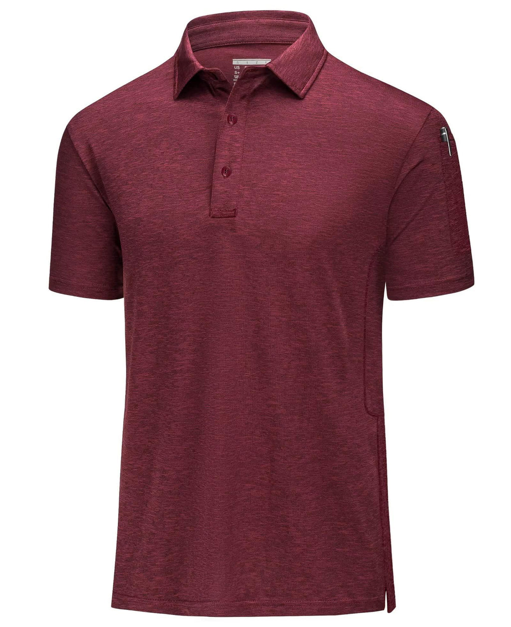 MAGCOMSEN Men's Quick-Dry Golf Polo - Wine Red