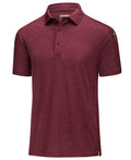 MAGCOMSEN Men's Quick-Dry Golf Polo - Wine Red