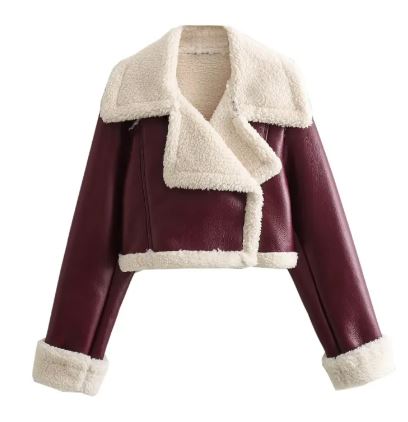 Chic Women's Fur-Collared Jacket