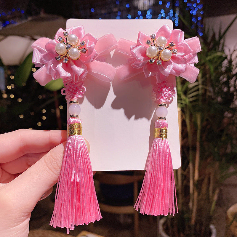 Children's Hanfu Headpiece with Traditional Tassels