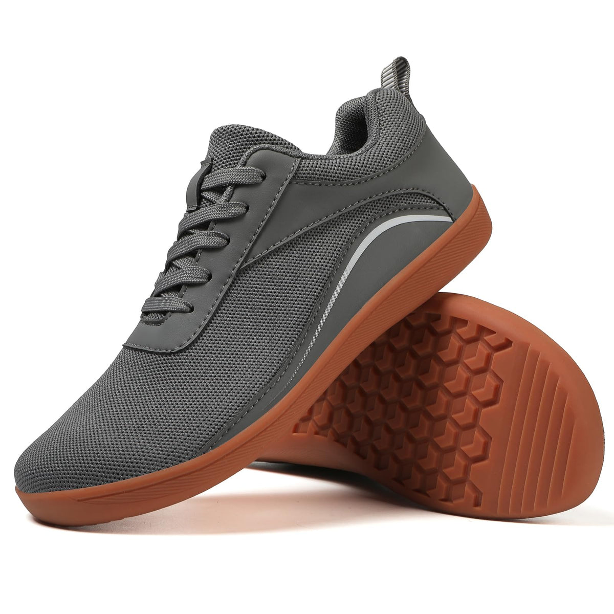 EUHBLE Barefoot Shoes Women|Wide Toe Box Shoes Women|Zero Drop Shoes Women|Minimalist Shoes Women Grey