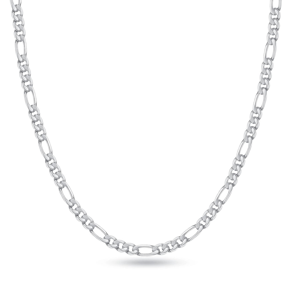 Elegant Sterling Silver Figaro Chain
