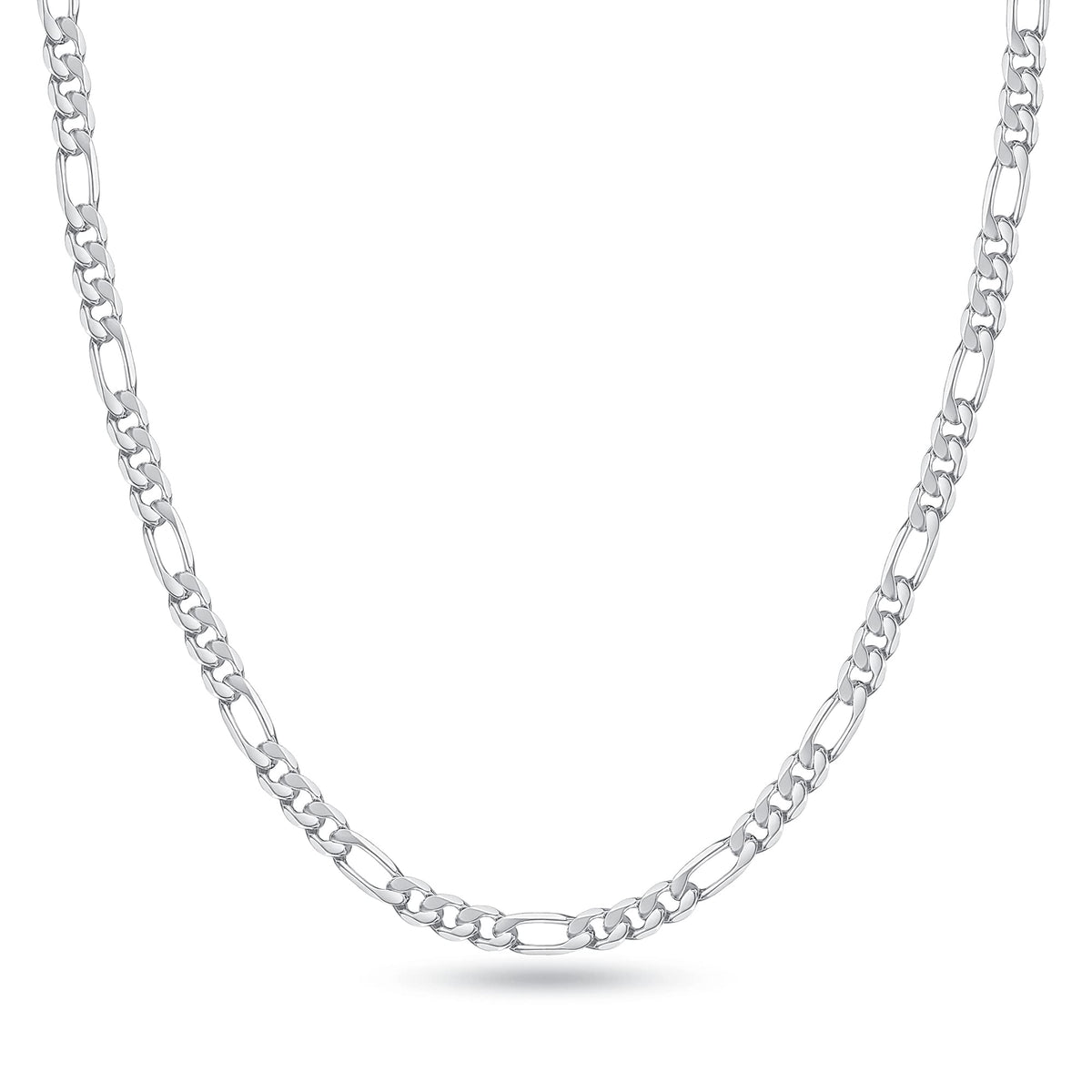 Elegant Sterling Silver Figaro Chain