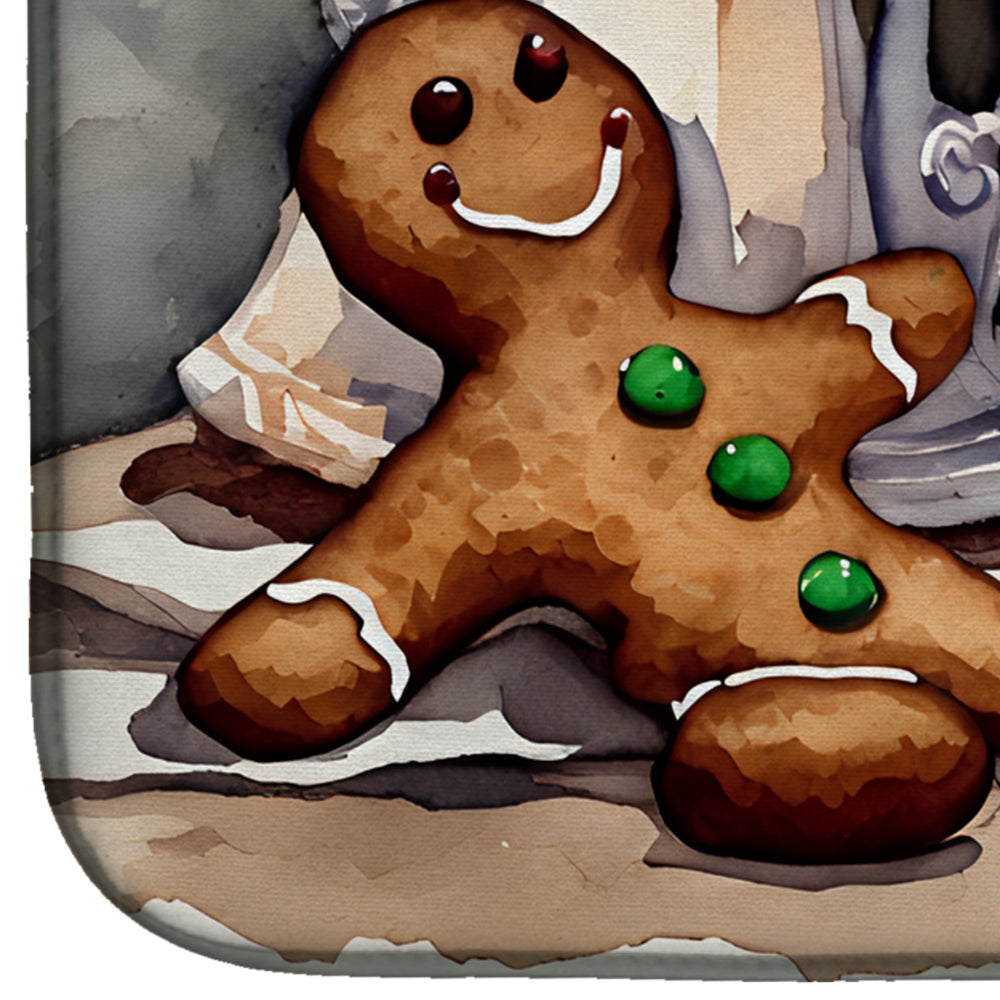 Festive Gingerbread Dish Mat