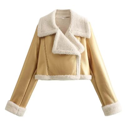 Chic Women's Fur-Collared Jacket